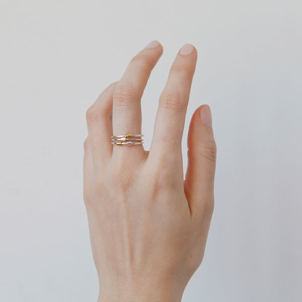 'Move Me' 18ct Gold & Silver Ring