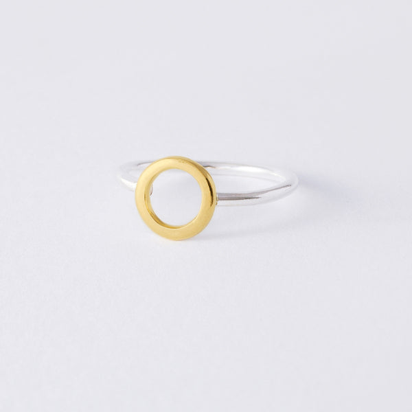 'Oh Mini Yellow' 18ct Gold & Silver Ring