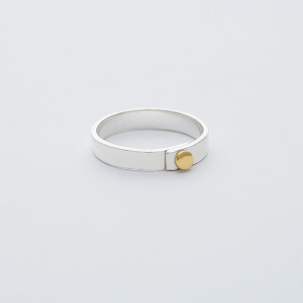 'Dot Band' Ring 9ct Rose Gold & Silver OR 18ct Gold & Silver