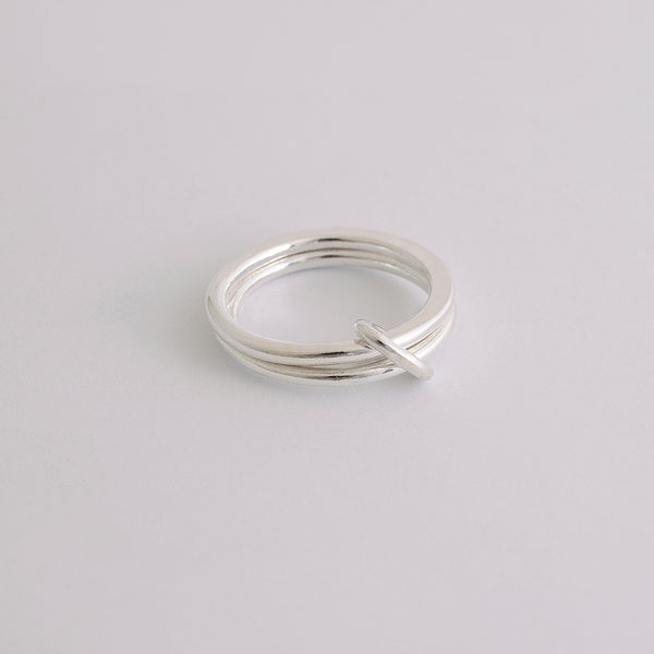 'Douple Up' Silver Ring