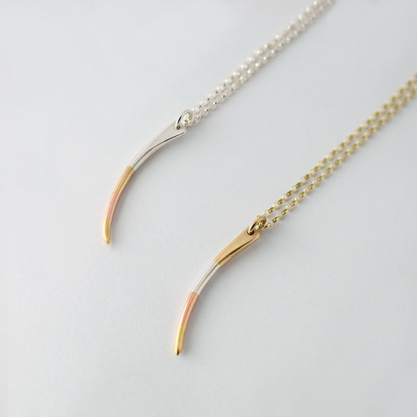 'Stripey Gold Claw' 18ct Gold, 9ct Rose Gold Necklace SOLD OUT