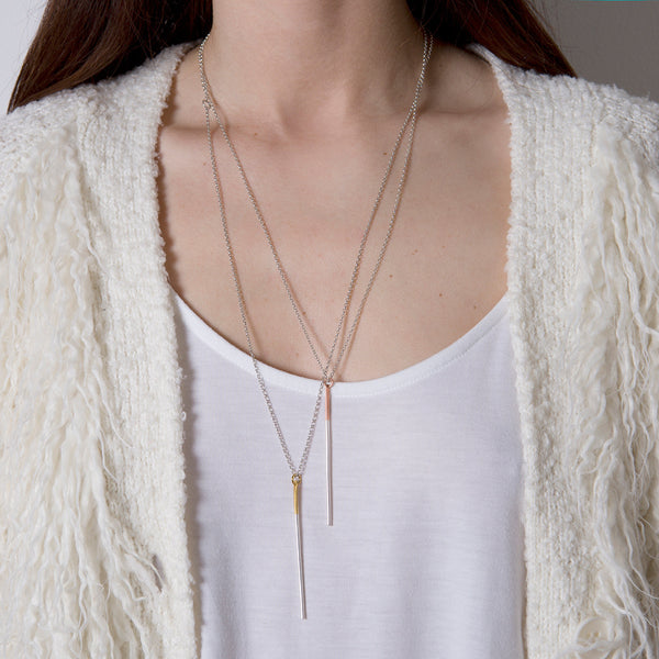 'Baaaaa' 18ct Gold and Silver Long Necklace