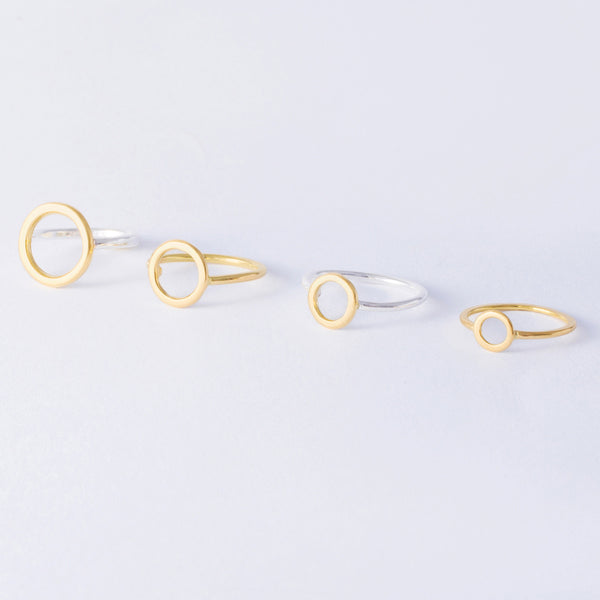 'Oh Mini Yellow' 18ct Gold & Silver Ring