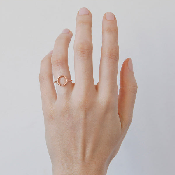 'Oh Solid Rose Gold' 9ct Rose Gold Ring