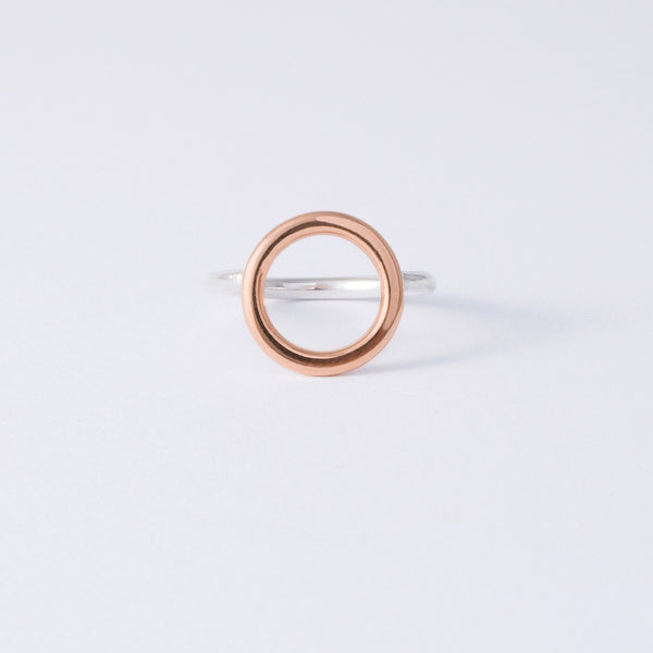 'Oh M Gee Rose' 9ct Rose Gold & Silver Ring
