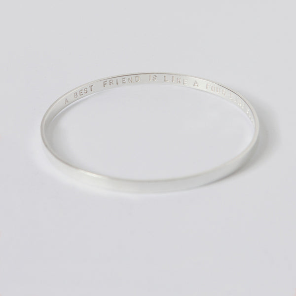 'Word' Silver Bangle - Add Your Own Words